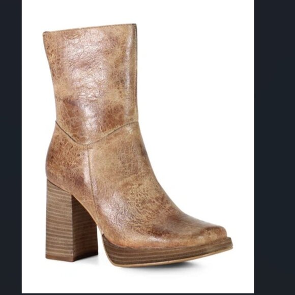 NEW DIBA TRUE Leather Mont Pelier Booties IN tan for women 1025 4m2 - Picture 8 of 9